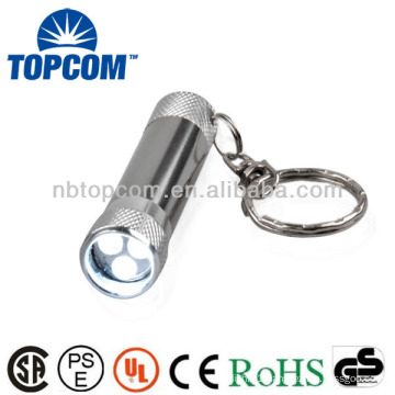 Aluminum custom led keychain with 3 led